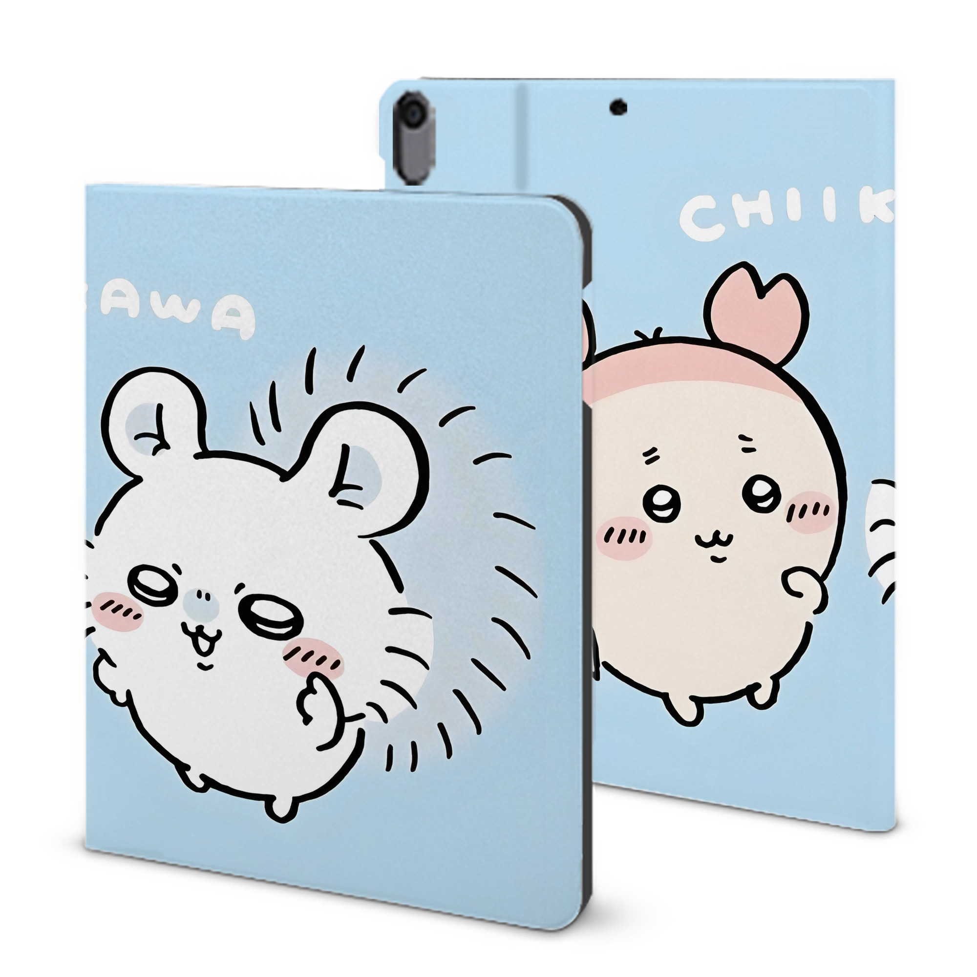（画像用） ちいかわ Chii-kawa IPad ケース ブック型 PUレザー TPU 耐衝撃 軽量 薄型 ペン収納なし 全面保護 IPad 各モデル対応